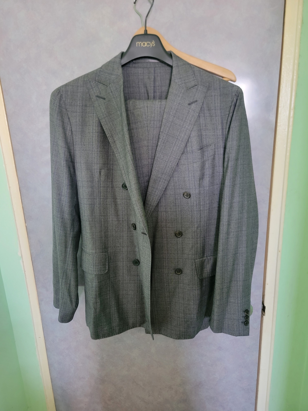 Dsquared Gray Plaid Double-Breasted Men's Blazer